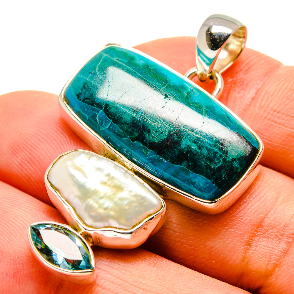 Chrysocolla Pendants handcrafted by Anasilvercos - PD755353