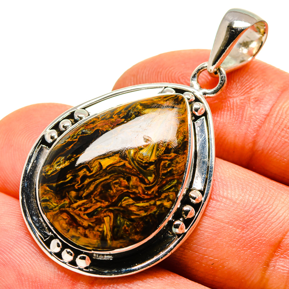 Golden Pietersite Pendants handcrafted by Anasilvercos - PD755376