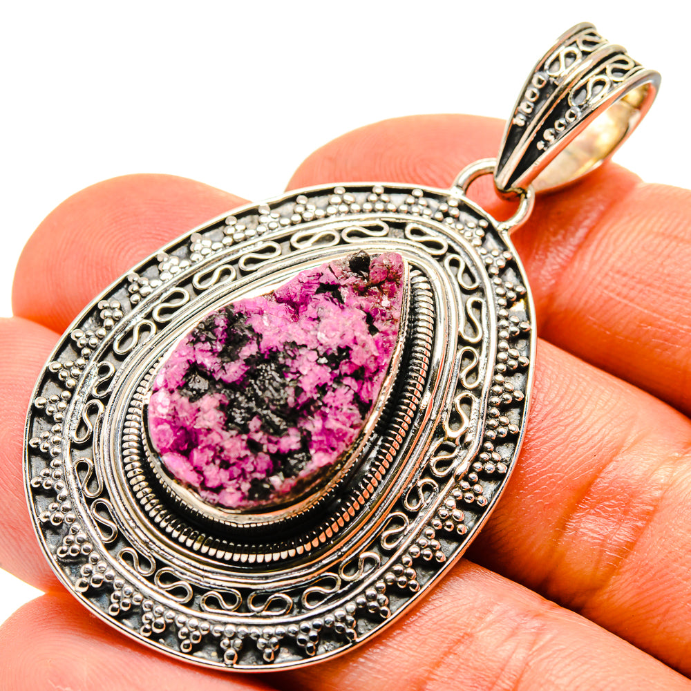 Cobalto Calcite Druzy Pendants handcrafted by Anasilvercos - PD755415