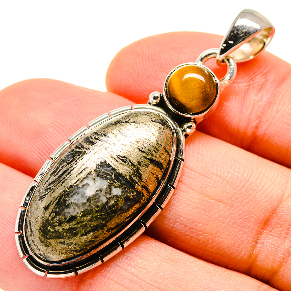 Pyrite Agate Pendants handcrafted by Anasilvercos - PD755451