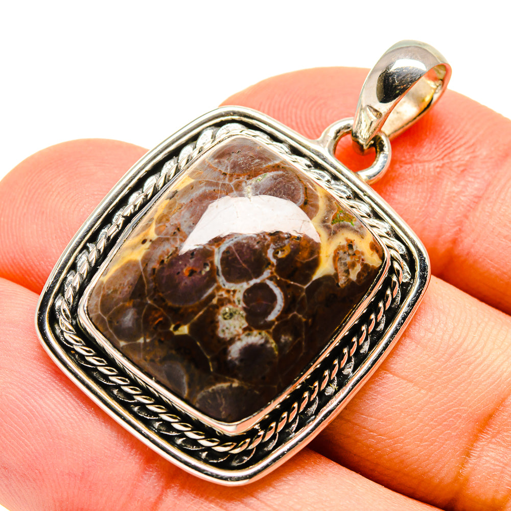 Mushroom Rhyolite Pendants handcrafted by Anasilvercos - PD755458