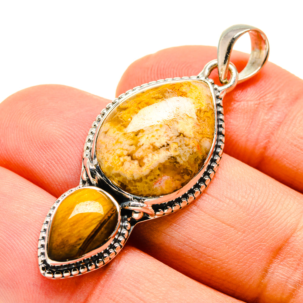 Plume Agate Pendants handcrafted by Anasilvercos - PD755467