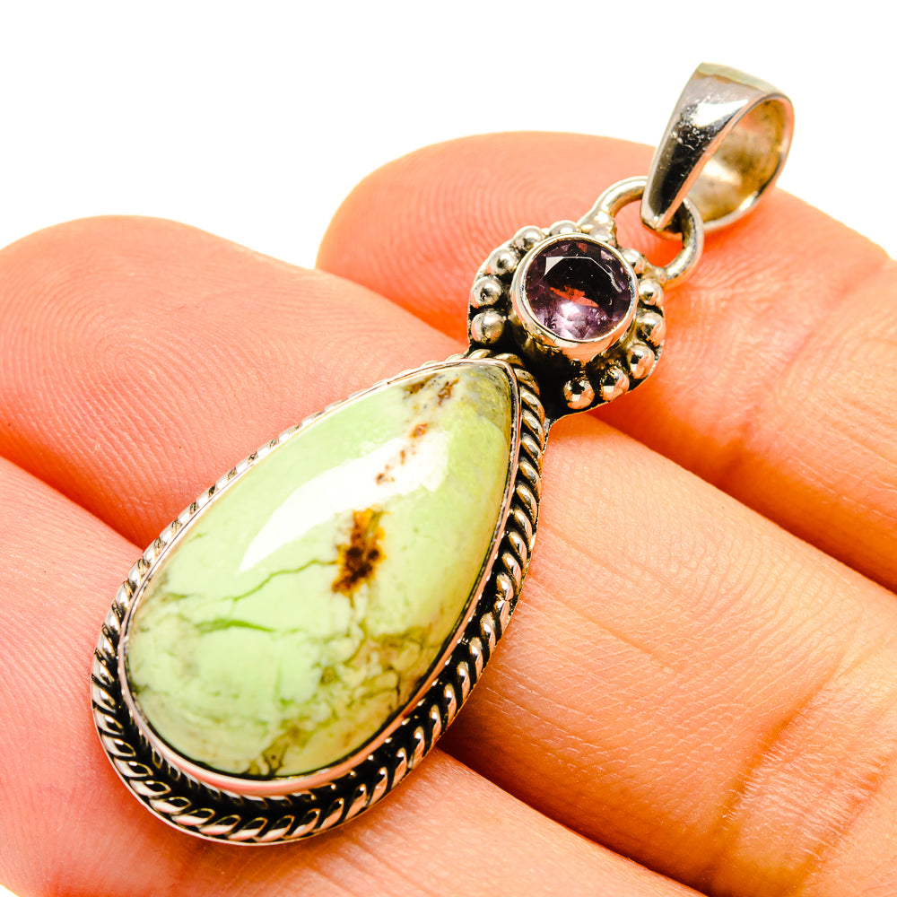 Lemon Chrysoprase Pendants handcrafted by Anasilvercos - PD755471