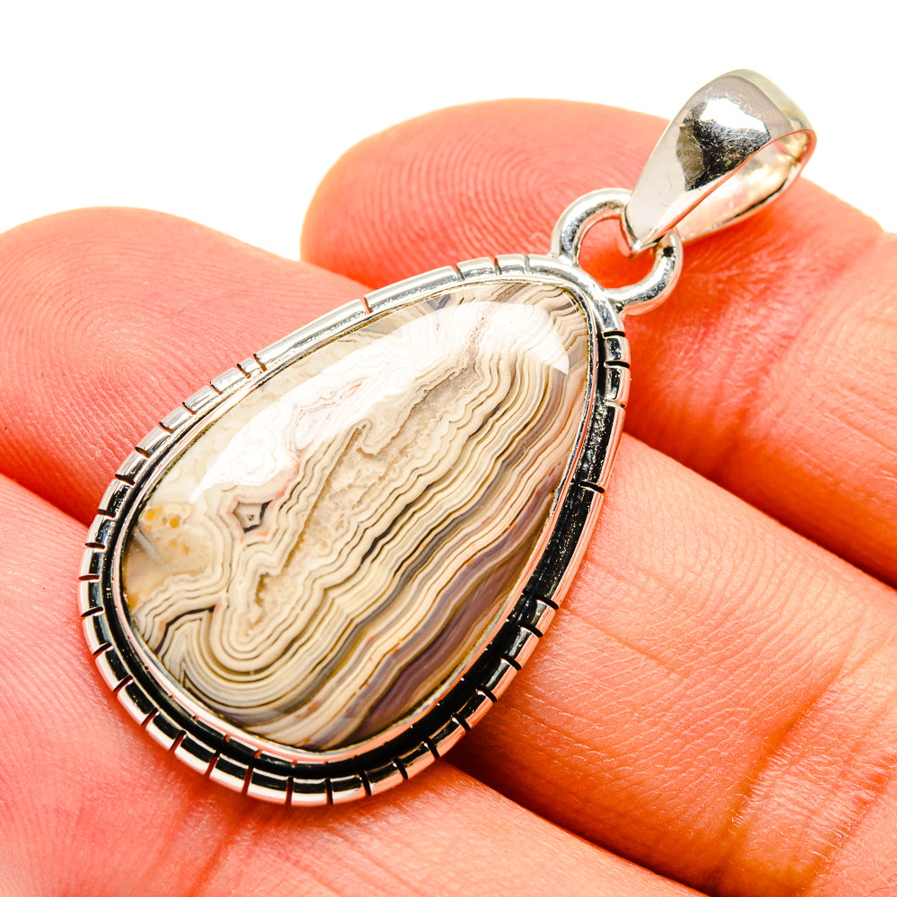 Laguna Lace Agate Pendants handcrafted by Anasilvercos - PD755473