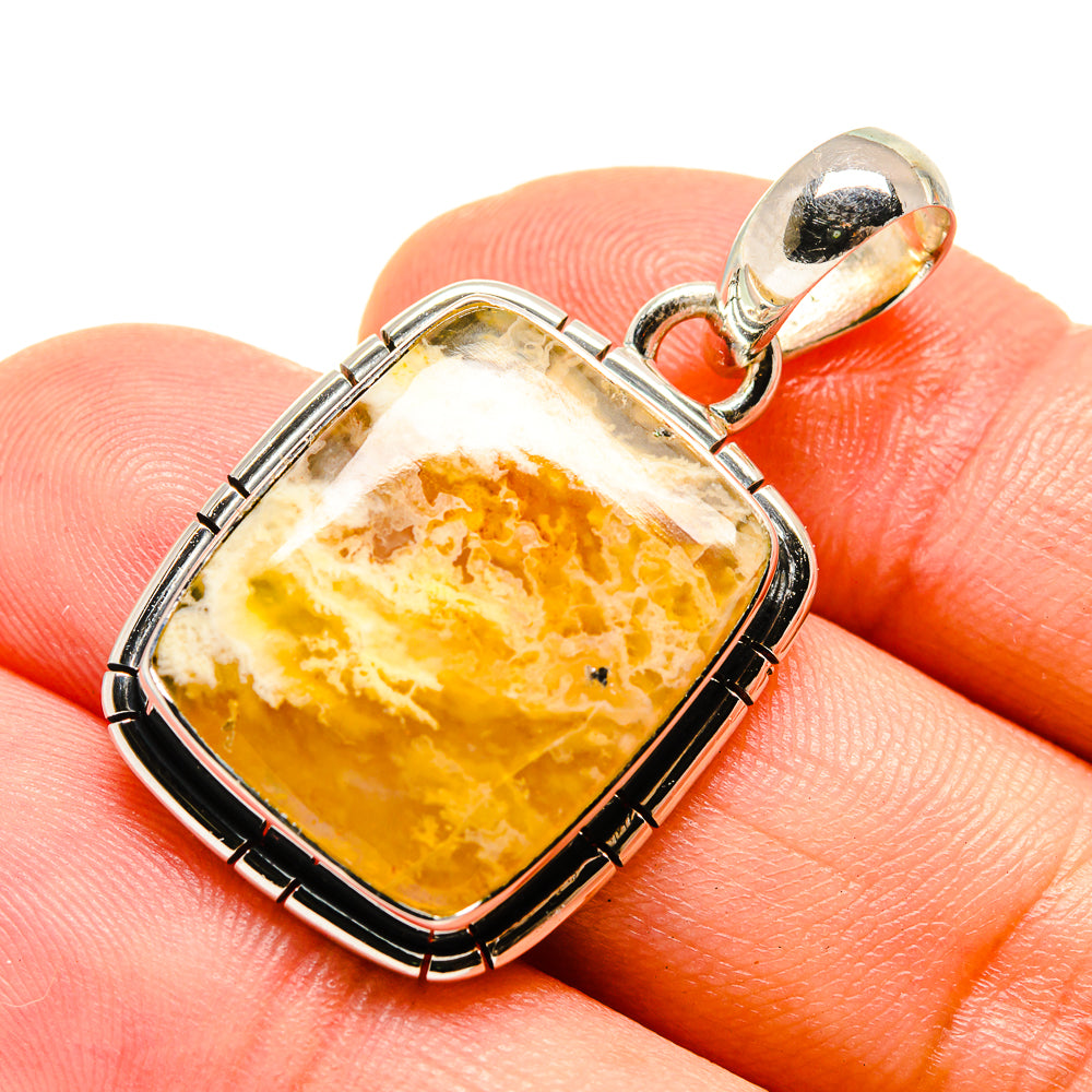 Plume Agate Pendants handcrafted by Anasilvercos - PD755484