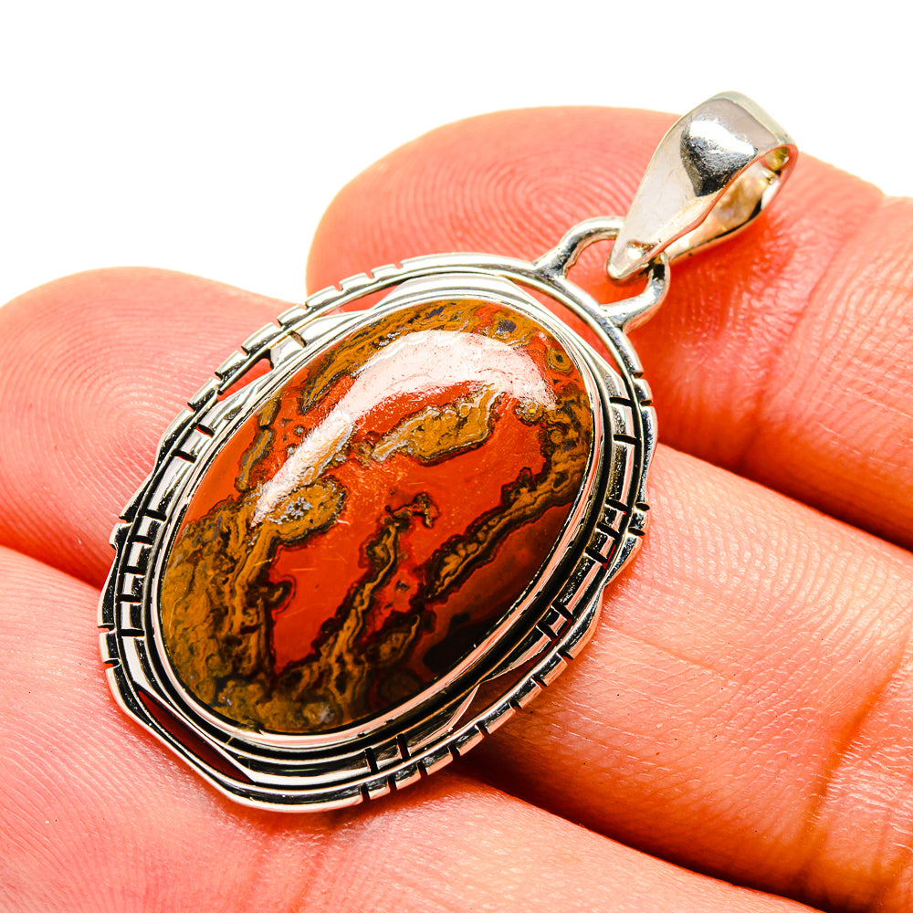 Moroccan Agate Pendants handcrafted by Anasilvercos - PD755487
