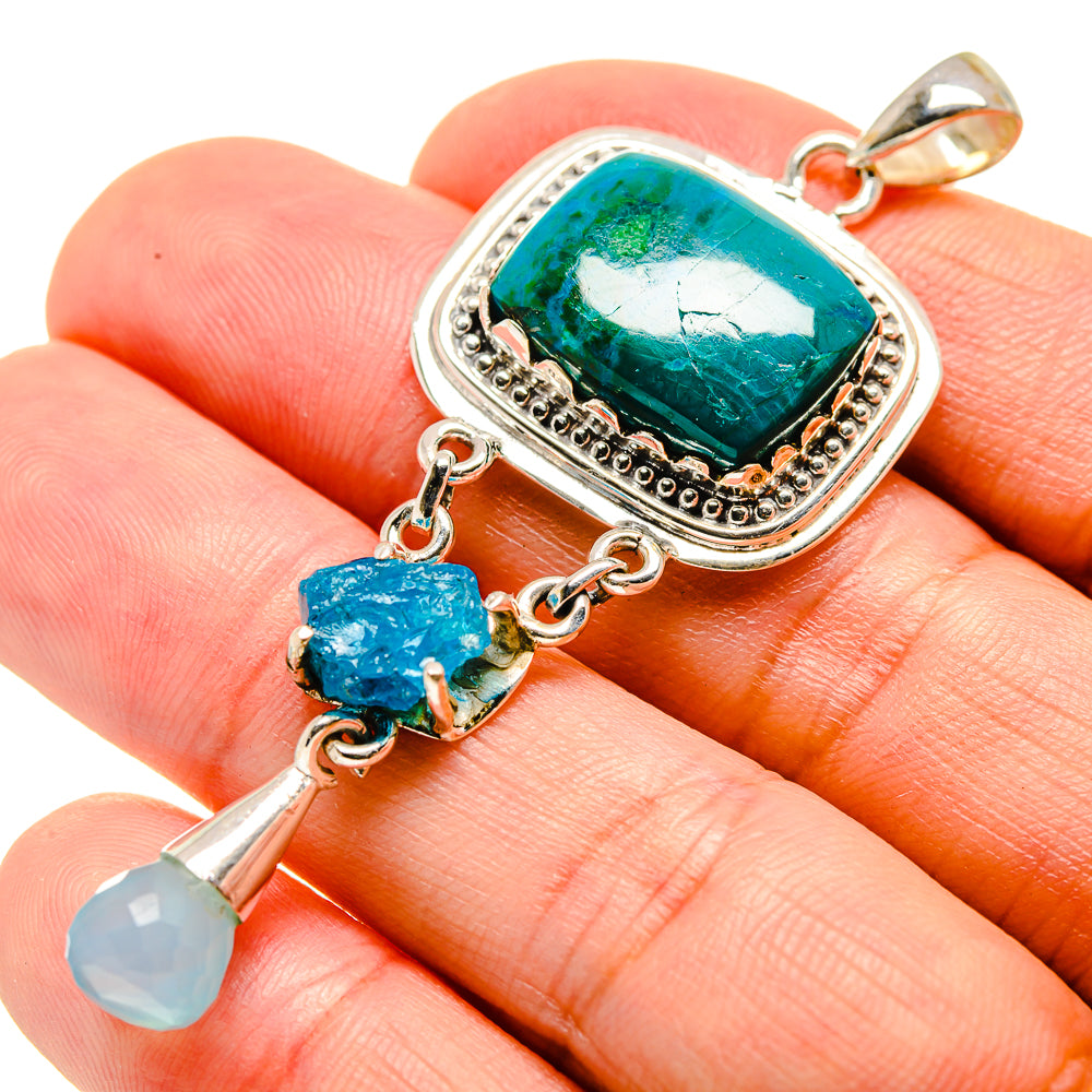 Chrysocolla Pendants handcrafted by Anasilvercos - PD755506