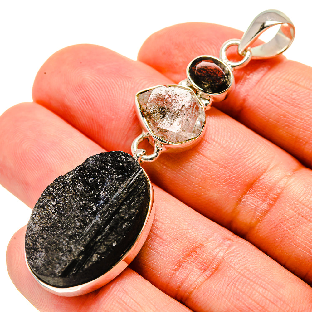 Black Tourmaline Pendants handcrafted by Anasilvercos - PD755509