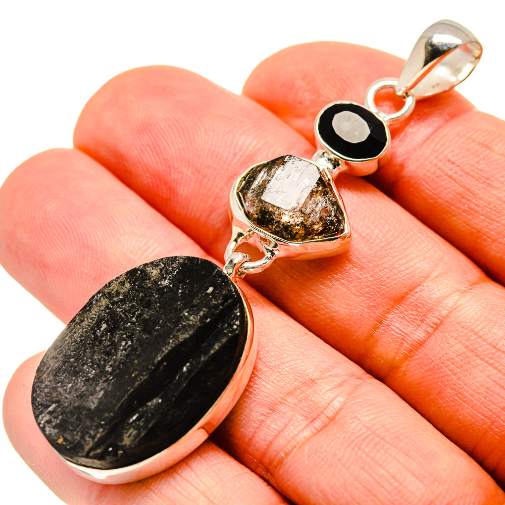 Black Tourmaline Pendants handcrafted by Anasilvercos - PD755513