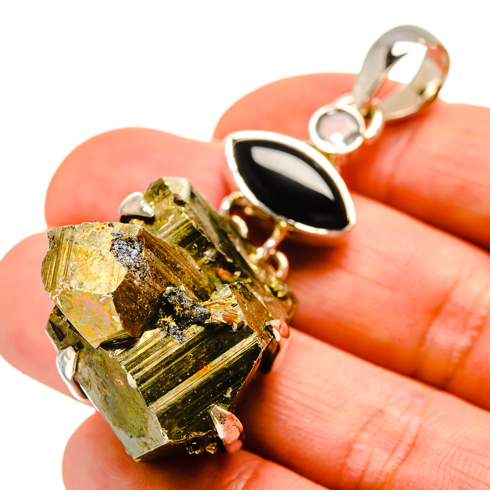 Pyrite Crystal Pendants handcrafted by Anasilvercos - PD755533