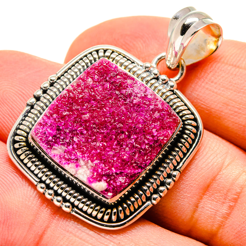 Cobalto Calcite Druzy Pendants handcrafted by Anasilvercos - PD755539