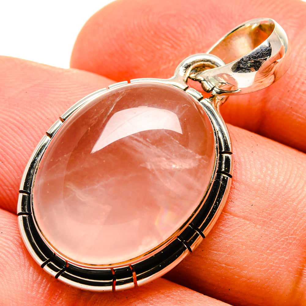 Rose Quartz Pendants handcrafted by Anasilvercos - PD755575