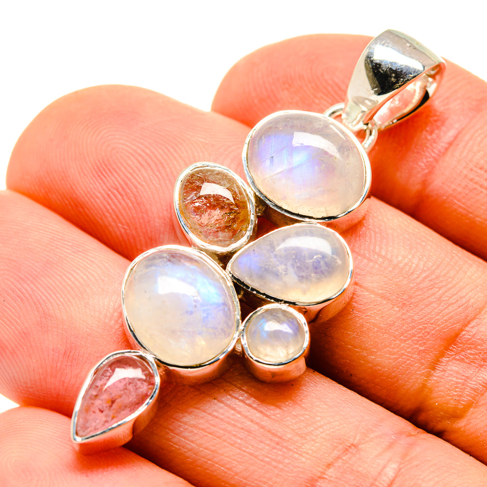 Rainbow Moonstone Pendants handcrafted by Anasilvercos - PD755607