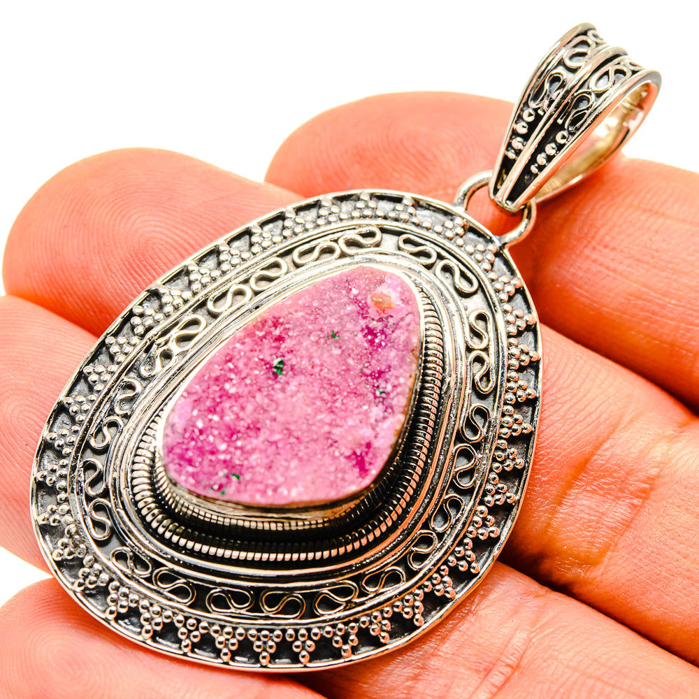 Cobalto Calcite Druzy Pendants handcrafted by Anasilvercos - PD755611