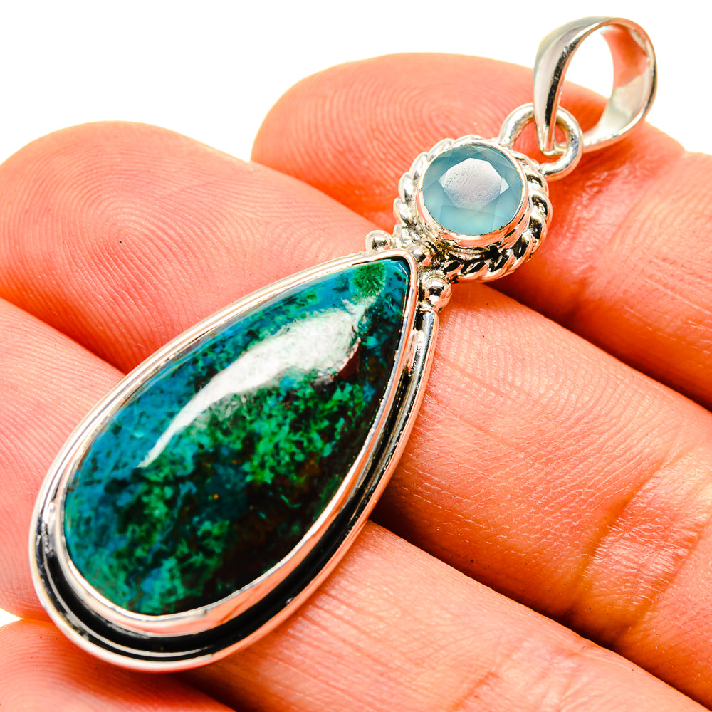 Chrysocolla Pendants handcrafted by Anasilvercos - PD755622