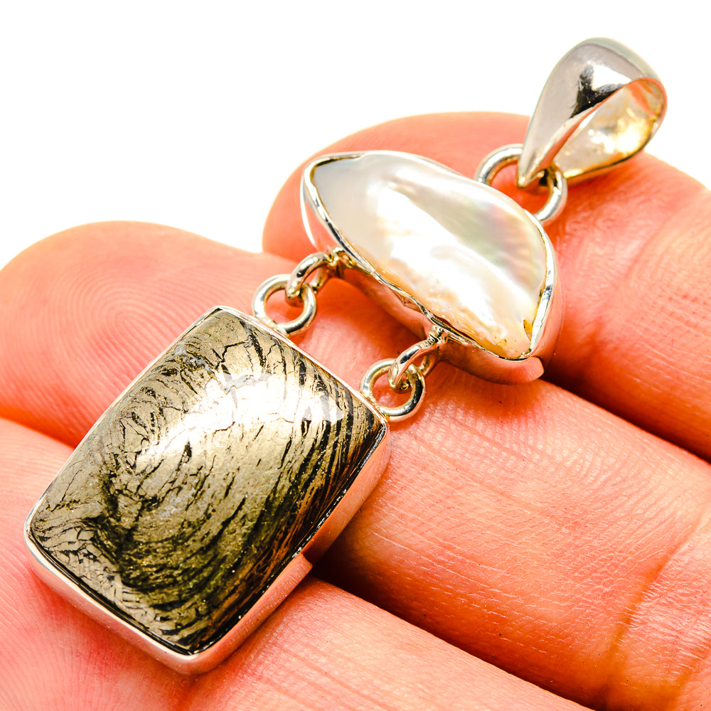 Pyrite Agate Pendants handcrafted by Anasilvercos - PD755623