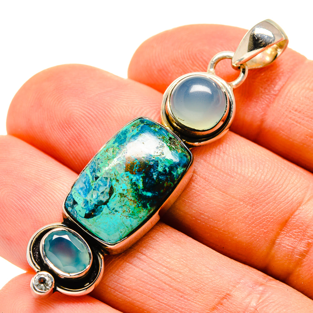 Chrysocolla Pendants handcrafted by Anasilvercos - PD755626