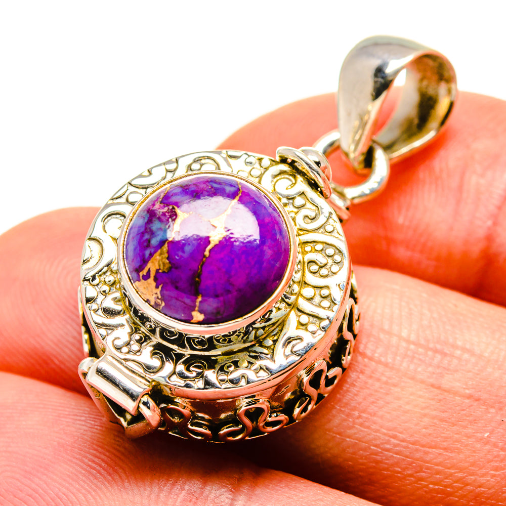 Purple Copper Composite Turquoise Pendants handcrafted by Anasilvercos - PD755641