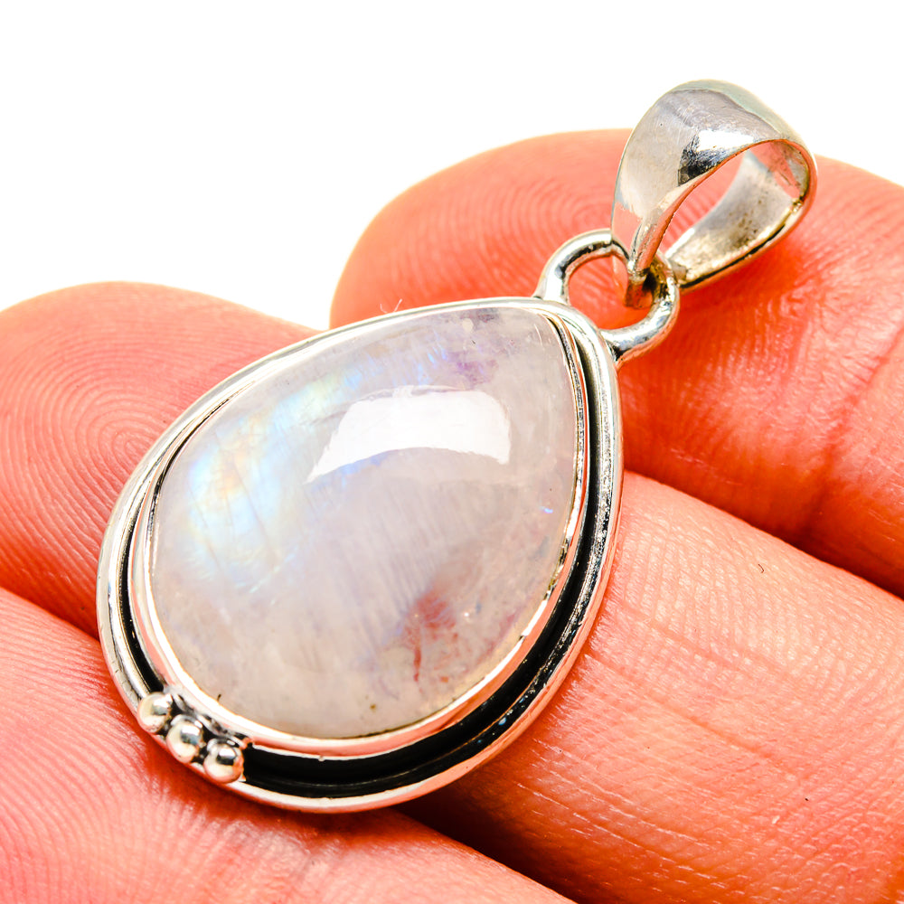 Rainbow Moonstone Pendants handcrafted by Anasilvercos - PD755644