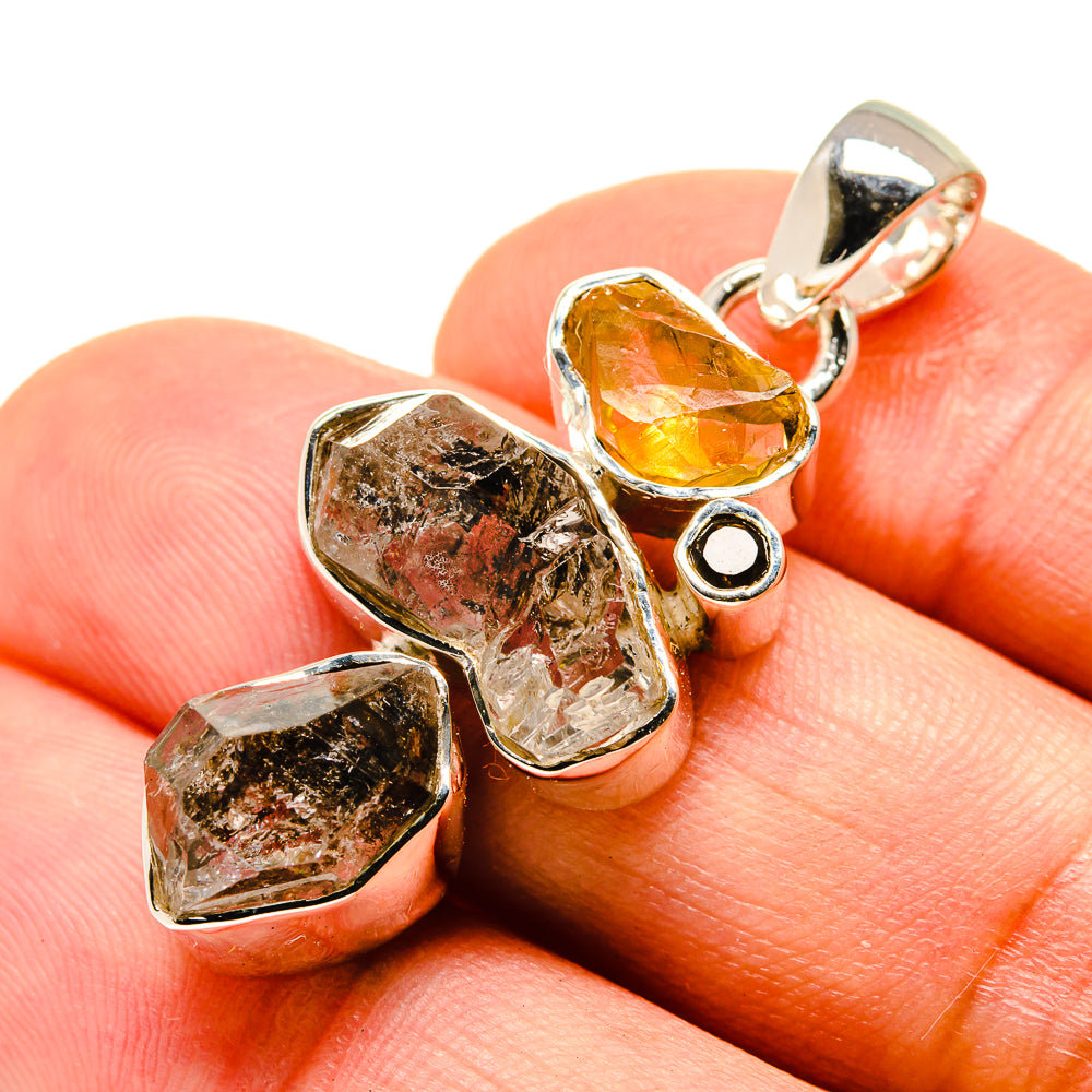 Herkimer Diamond Pendants handcrafted by Anasilvercos - PD755677