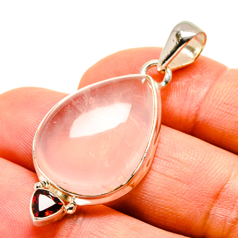 Rose Quartz Pendants handcrafted by Anasilvercos - PD755684