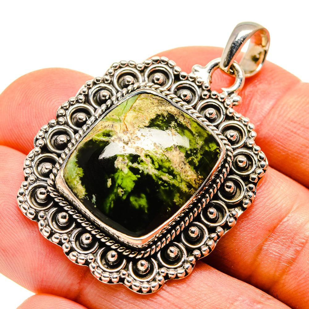 Australian Green Opal Pendants handcrafted by Anasilvercos - PD755697