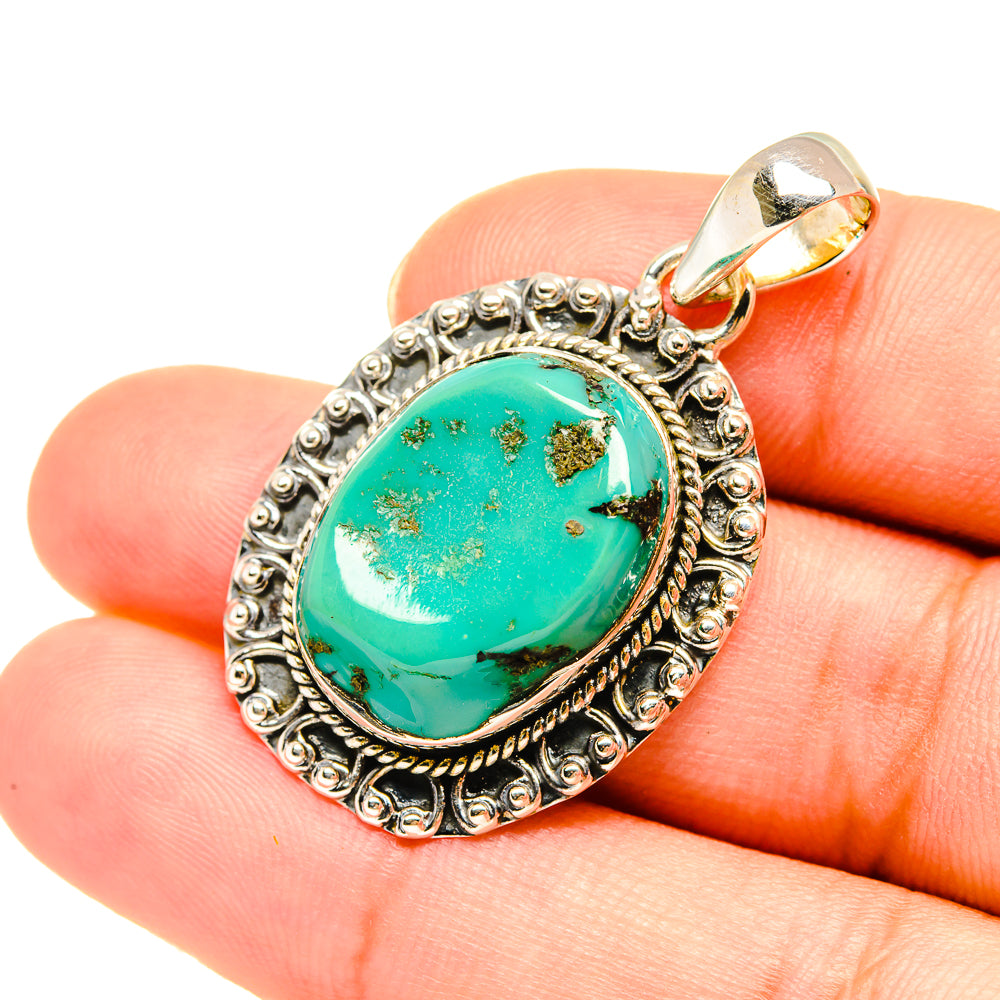 Tibetan Turquoise Pendants handcrafted by Anasilvercos - PD7557