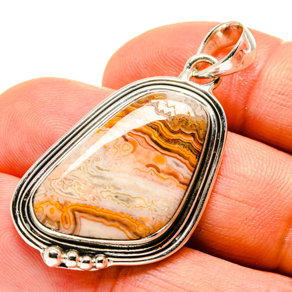Laguna Lace Agate Pendants handcrafted by Anasilvercos - PD755705