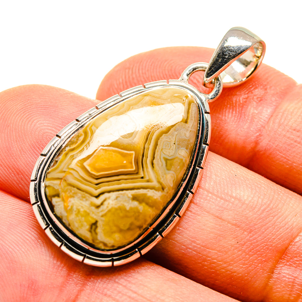 Laguna Lace Agate Pendants handcrafted by Anasilvercos - PD755715