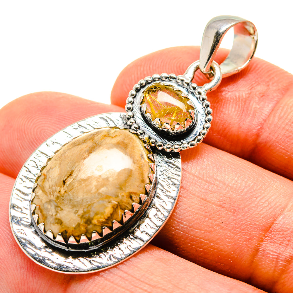 Petrified Wood Pendants handcrafted by Anasilvercos - PD755723