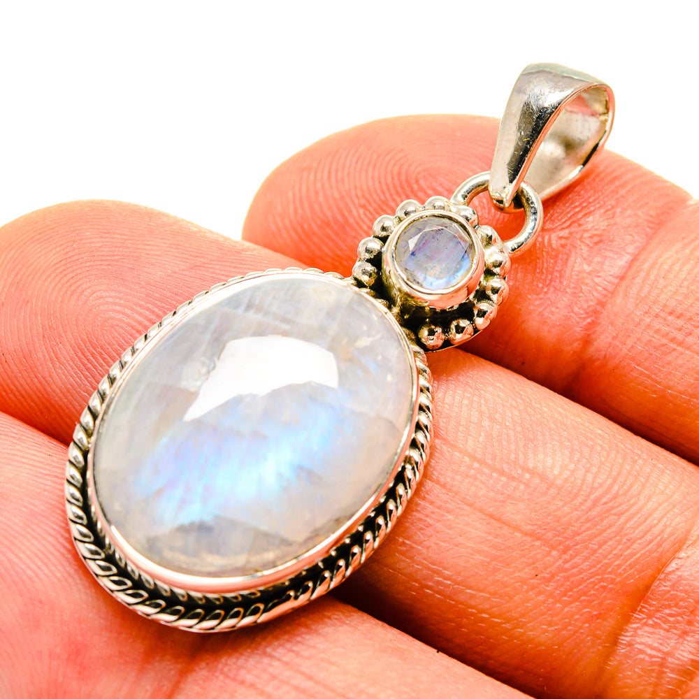 Rainbow Moonstone Pendants handcrafted by Anasilvercos - PD755728