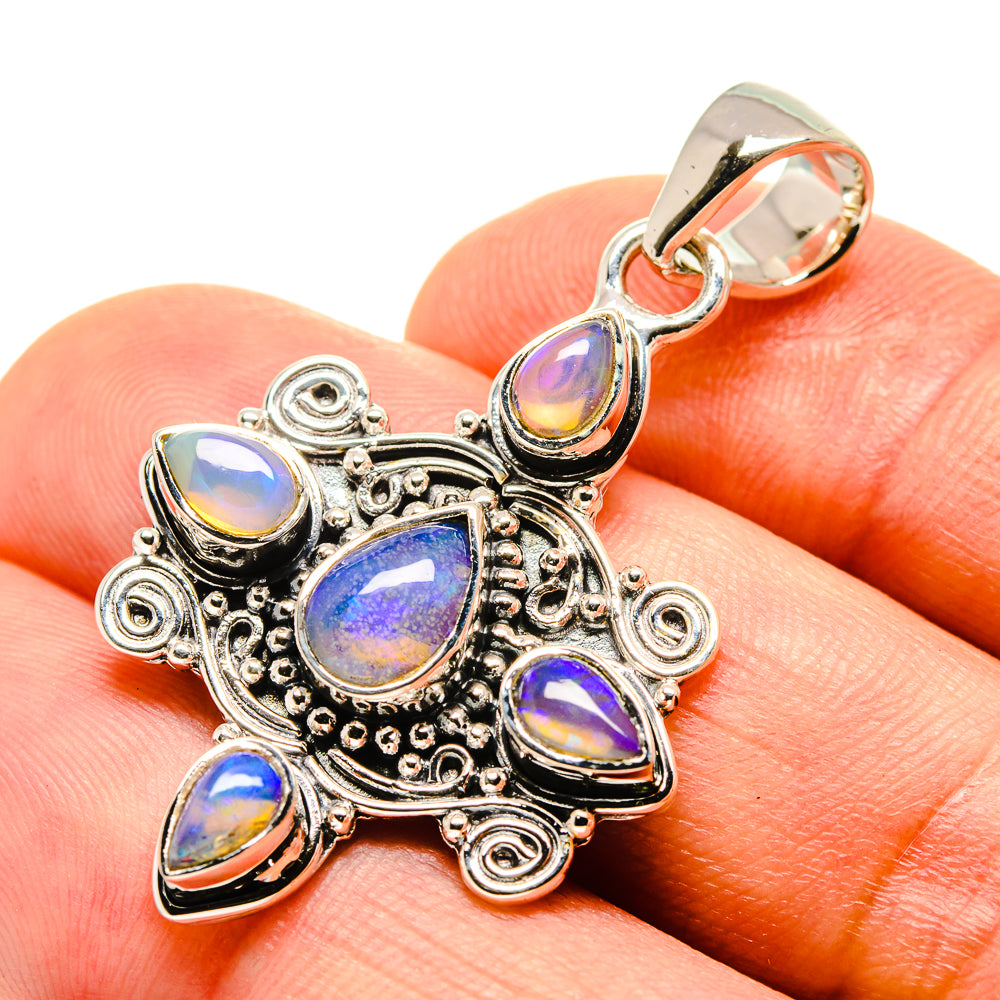 Ethiopian Opal Pendants handcrafted by Anasilvercos - PD755731