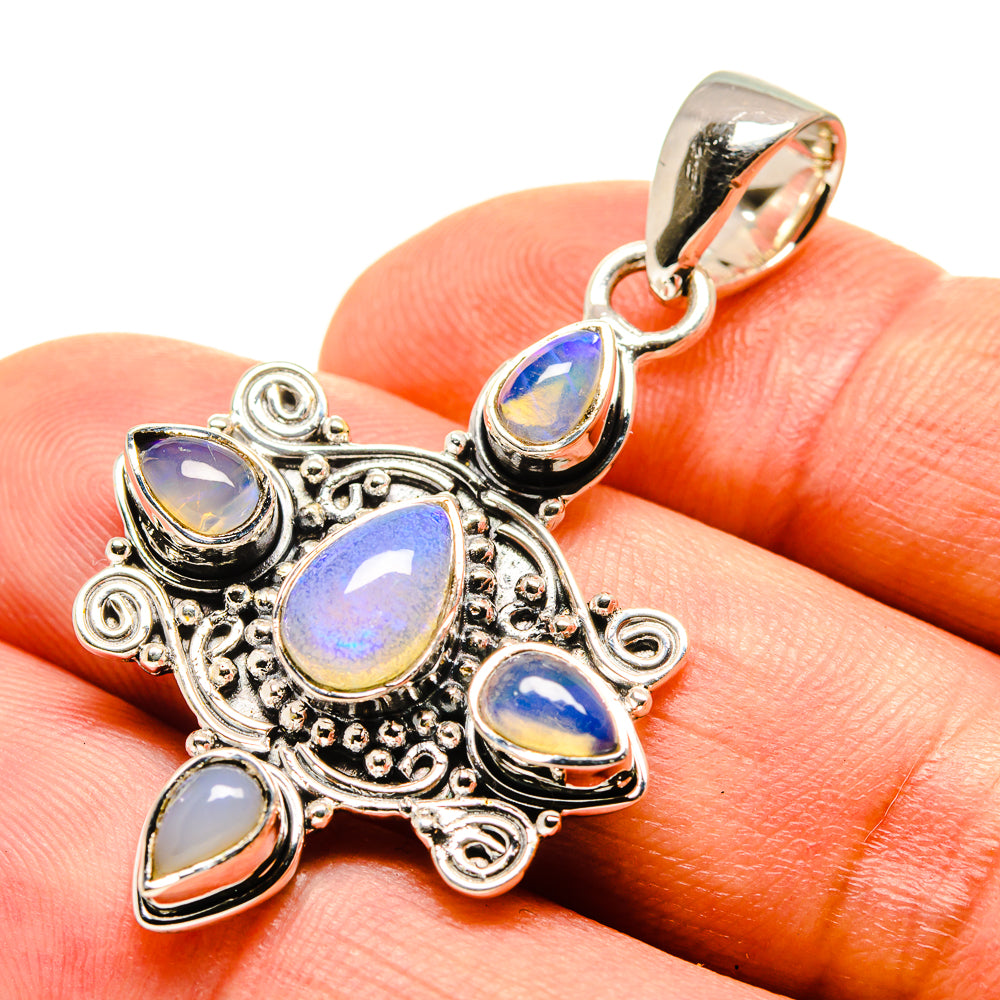 Ethiopian Opal Pendants handcrafted by Anasilvercos - PD755732