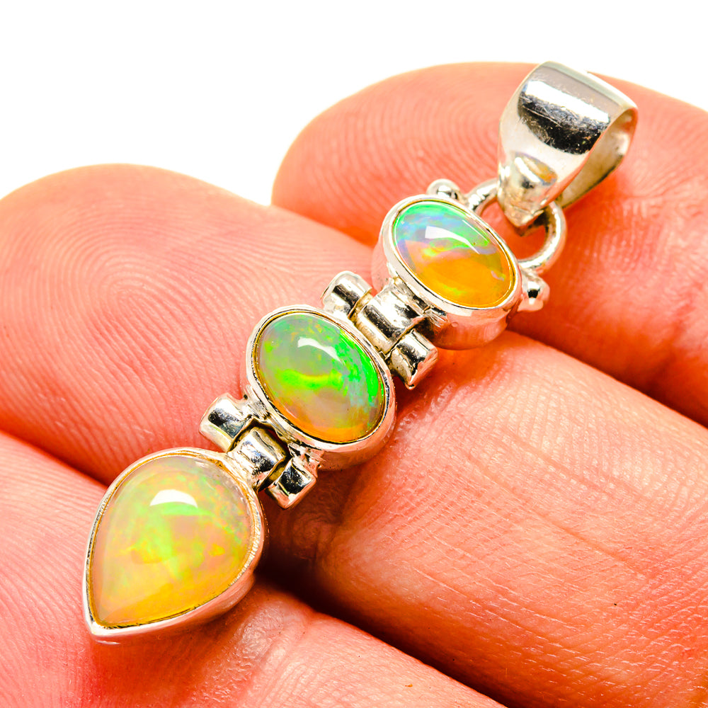 Ethiopian Opal Pendants handcrafted by Anasilvercos - PD755735
