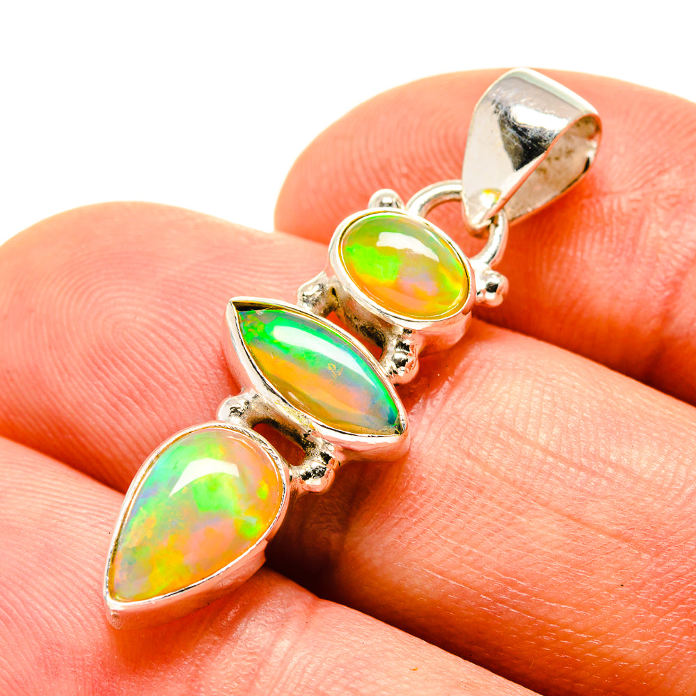Ethiopian Opal Pendants handcrafted by Anasilvercos - PD755736