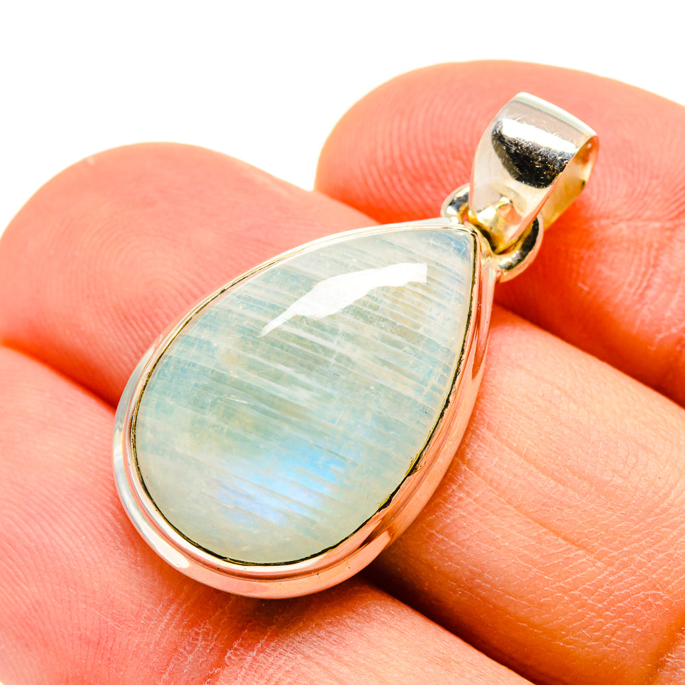 Rainbow Moonstone Pendants handcrafted by Anasilvercos - PD755742