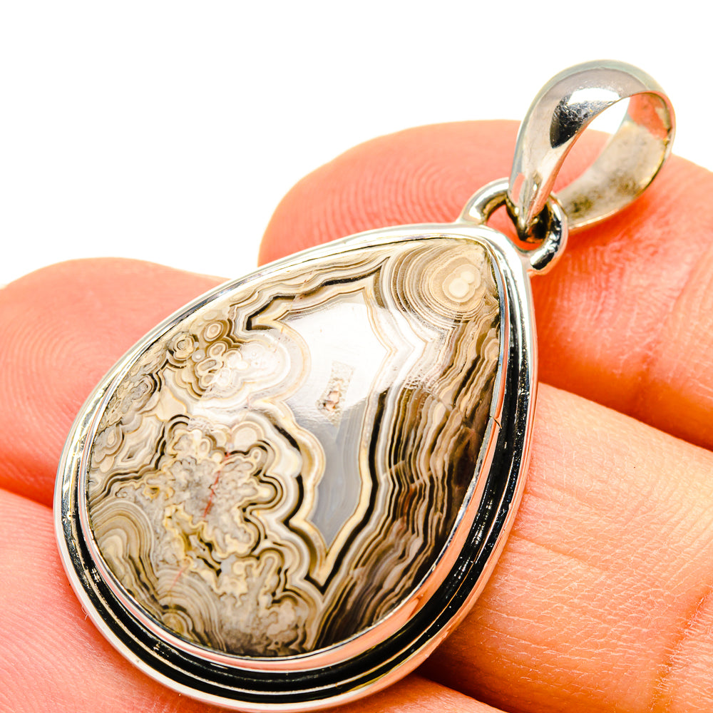 Laguna Lace Agate Pendants handcrafted by Anasilvercos - PD755756