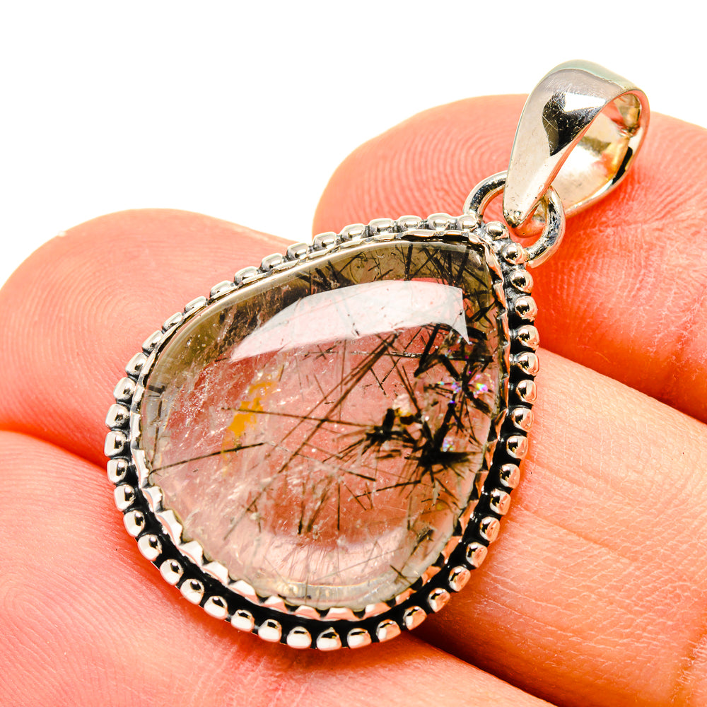 Tourmalinated Quartz Pendants handcrafted by Anasilvercos - PD755758