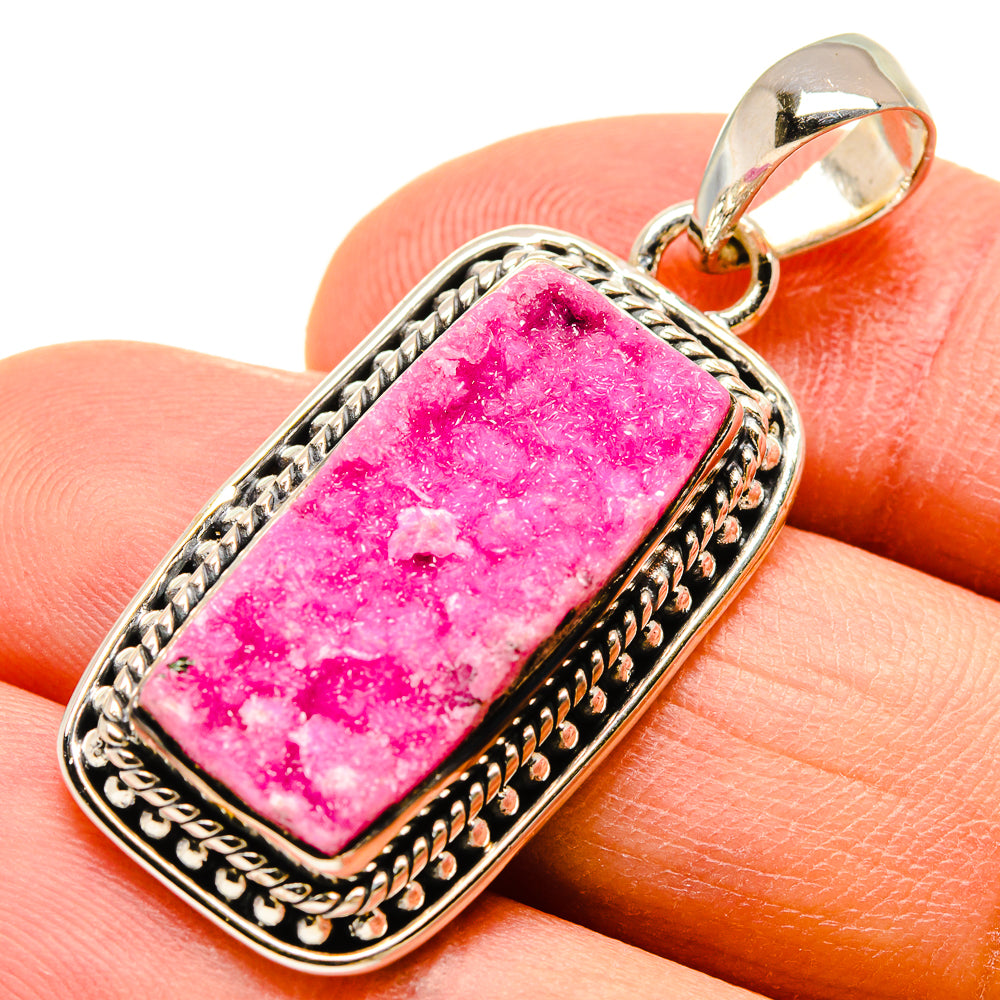 Cobalto Calcite Druzy Pendants handcrafted by Anasilvercos - PD755785