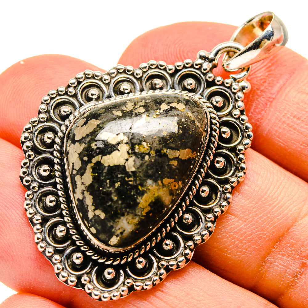 Pyrite Agate Pendants handcrafted by Anasilvercos - PD755808