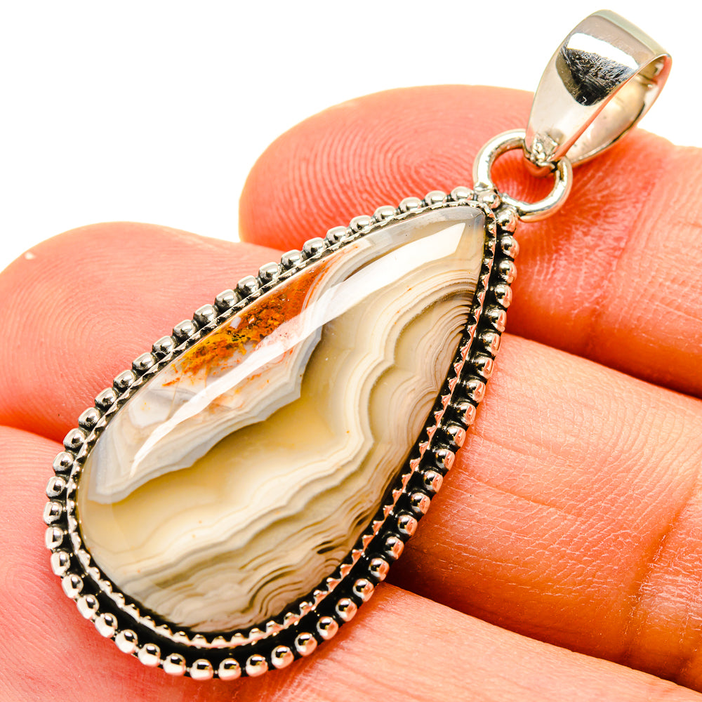 Laguna Lace Agate Pendants handcrafted by Anasilvercos - PD755817