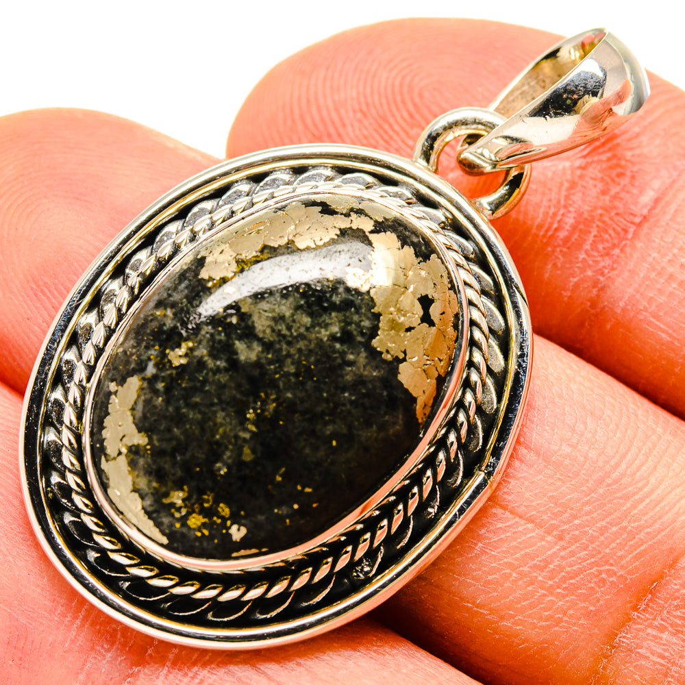 Pyrite Agate Pendants handcrafted by Anasilvercos - PD755845