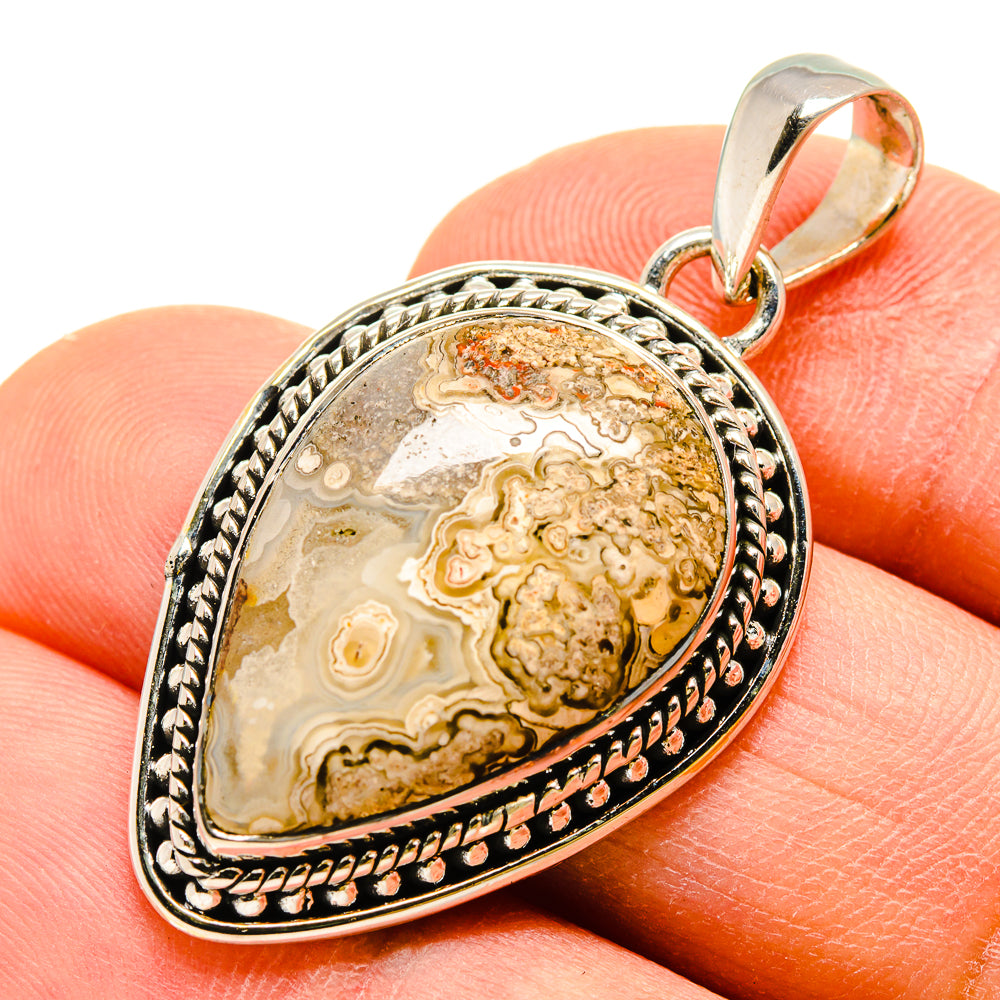 Laguna Lace Agate Pendants handcrafted by Anasilvercos - PD755846