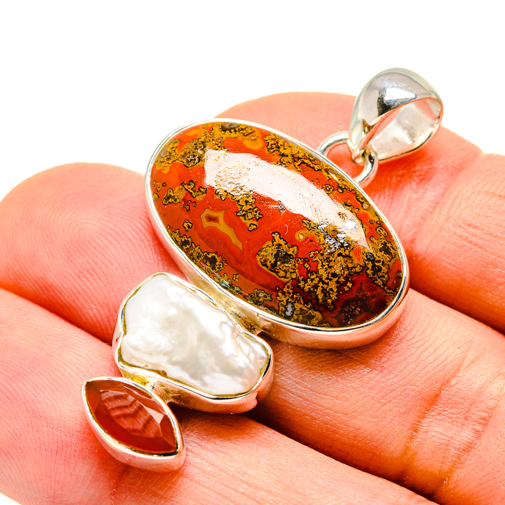 Moroccan Agate Pendants handcrafted by Anasilvercos - PD755859