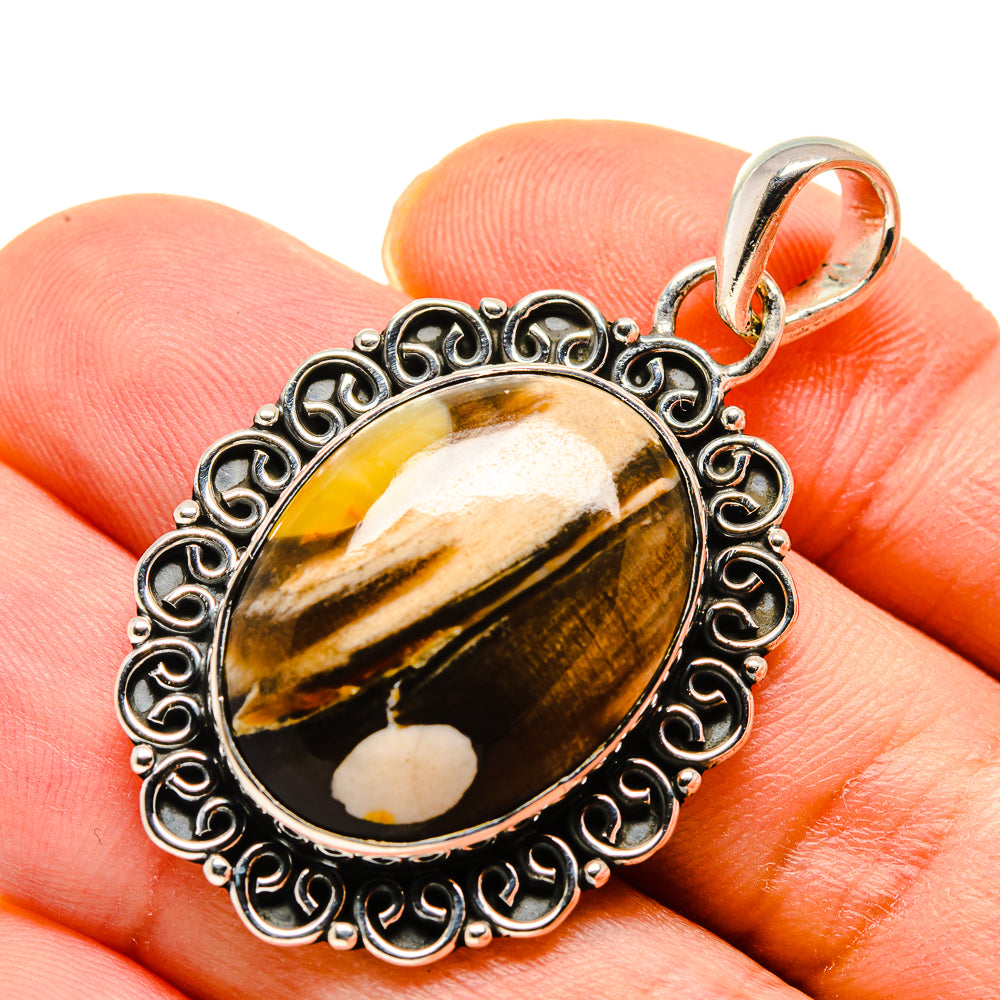 Peanut Wood Jasper Pendants handcrafted by Anasilvercos - PD755860