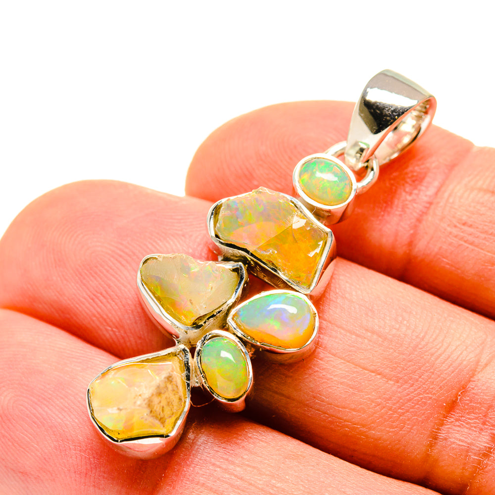 Ethiopian Opal Pendants handcrafted by Anasilvercos - PD755861