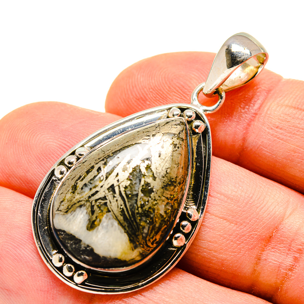 Pyrite Agate Pendants handcrafted by Anasilvercos - PD755875