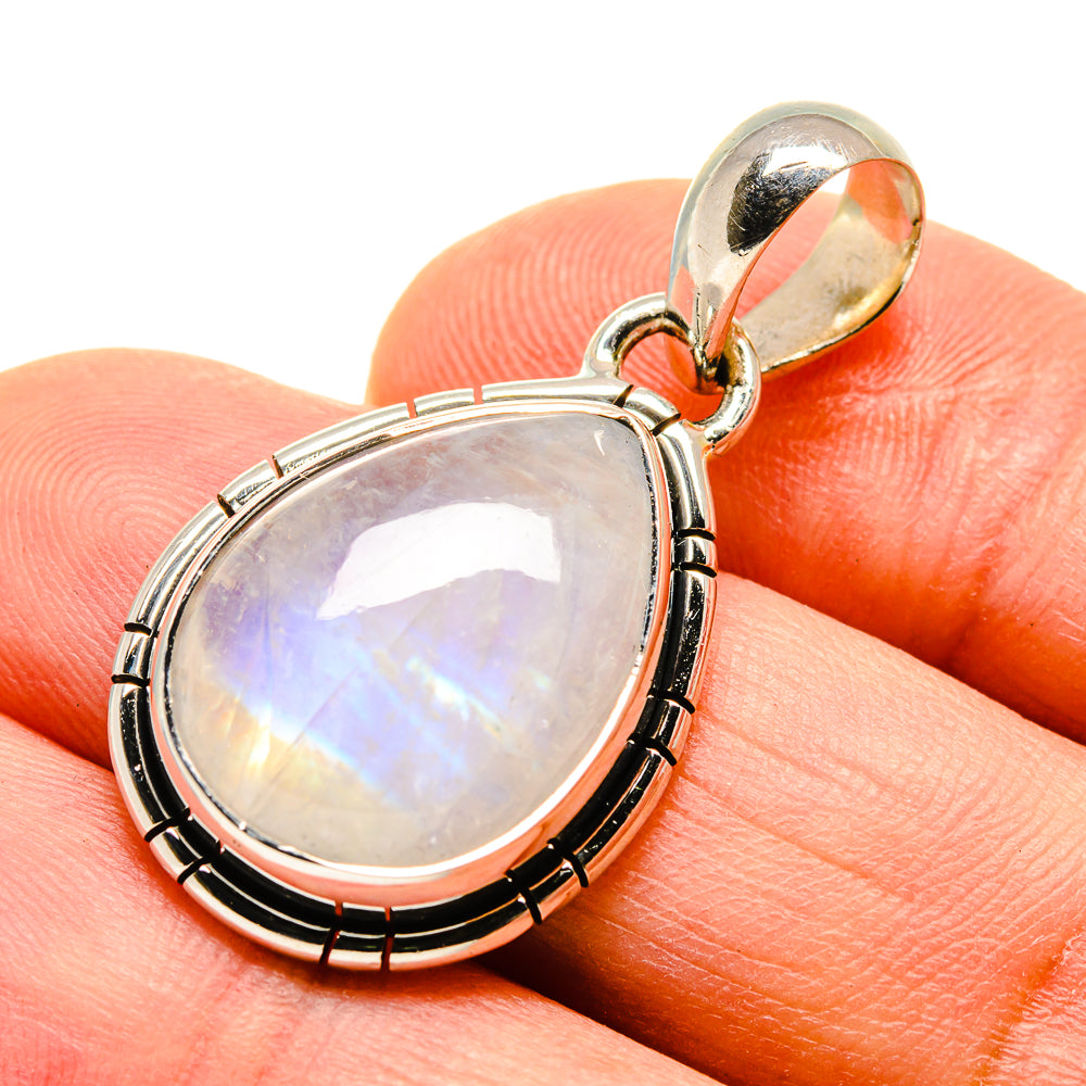 Rainbow Moonstone Pendants handcrafted by Anasilvercos - PD755892