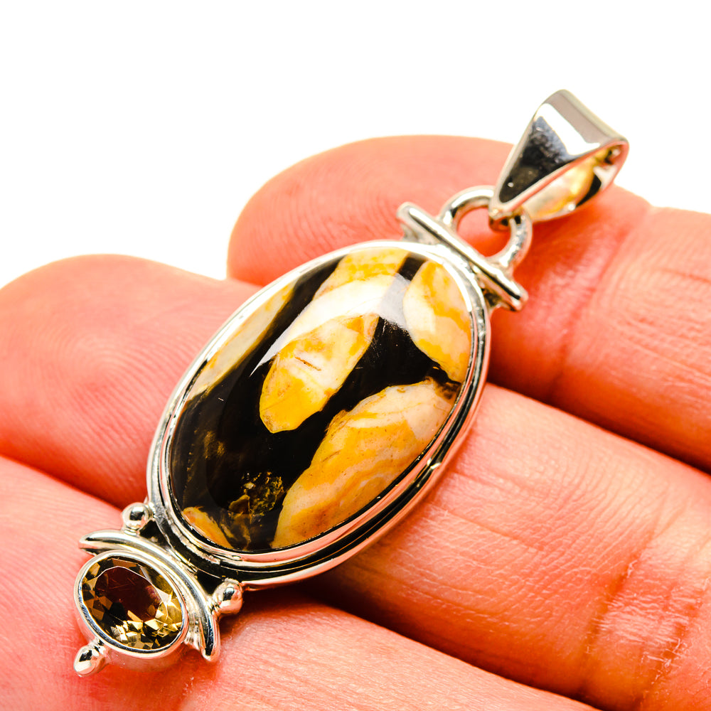 Peanut Wood Jasper Pendants handcrafted by Anasilvercos - PD755913