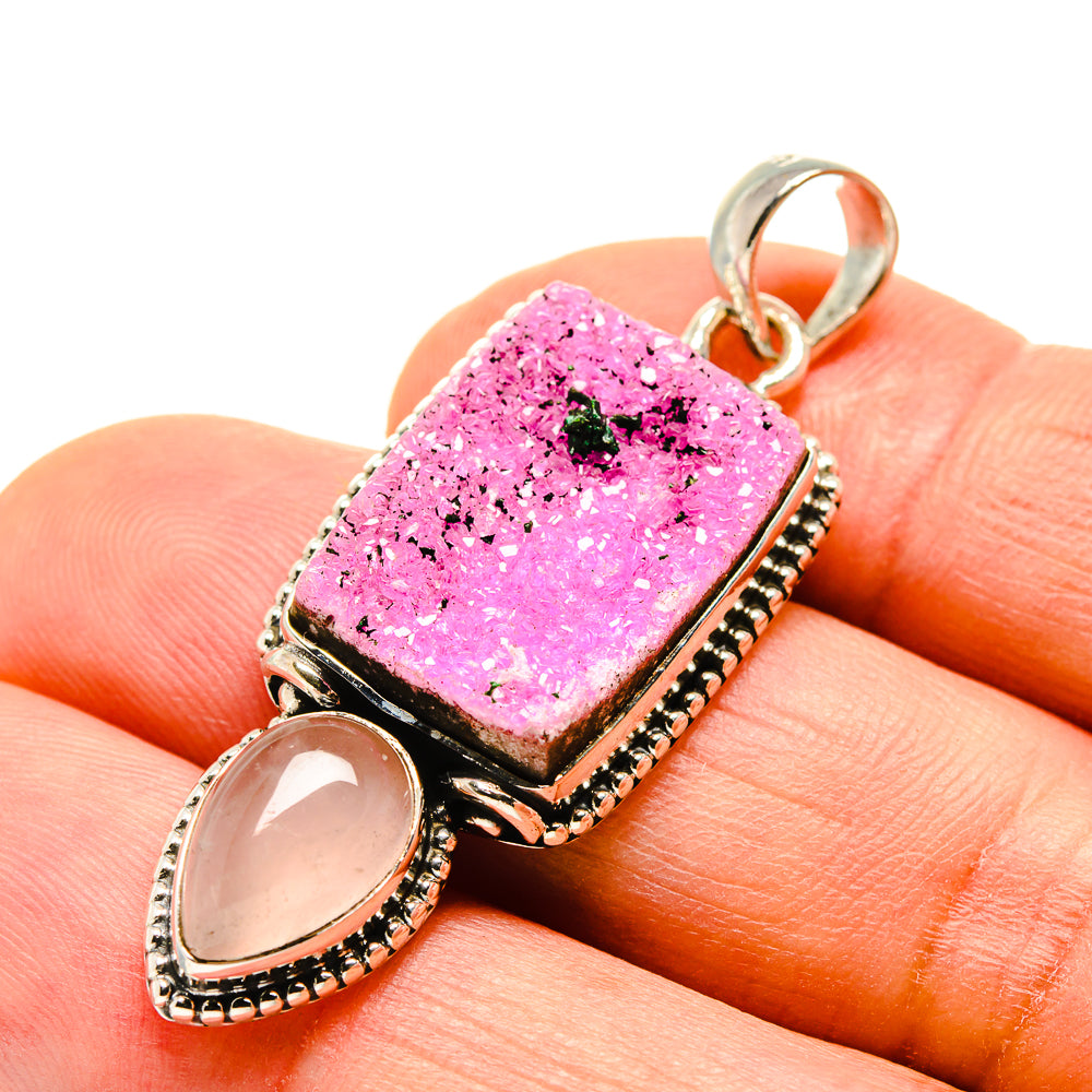 Cobalto Calcite Druzy Pendants handcrafted by Anasilvercos - PD755915